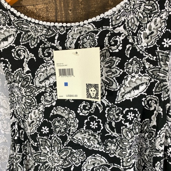 Calvin Klein Stylish Black & White Paisley Print Women's Dress Size XL - Picture 5 of 12